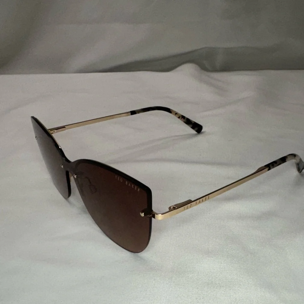 New Ted Baker London Women’s Shield Sunglasses 139mm, Rose/Gold/Tort - Picture 4 of 11